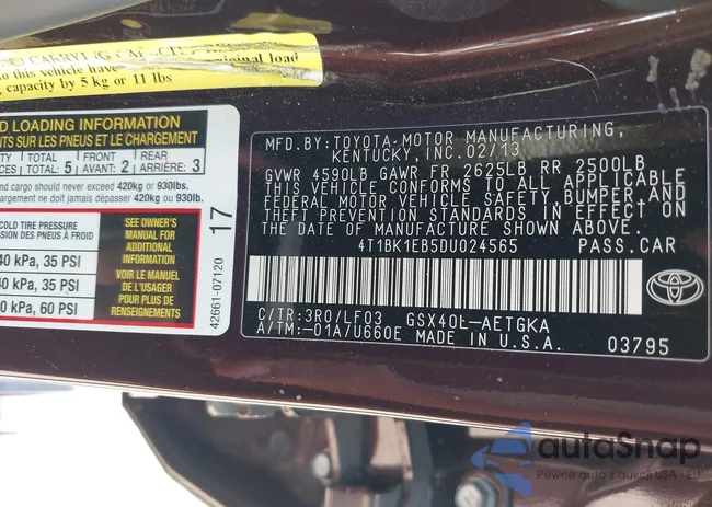 4T1BK1EB5DU024565: 43234221