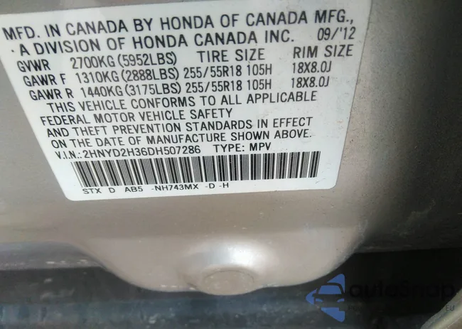 2HNYD2H36DH507286: 43234231