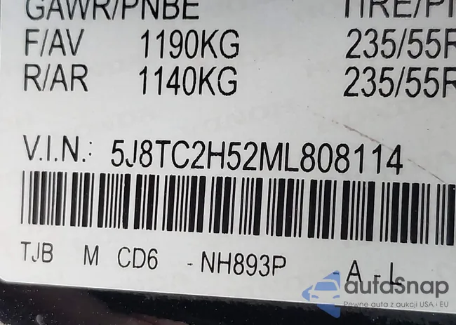 5J8TC2H52ML808114: 43234285