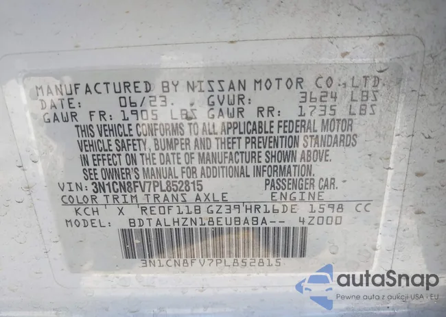 3N1CN8FV7PL852815: 43234310