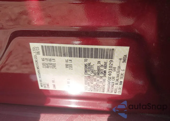 1N4AA6AP2GC401029: 43234451