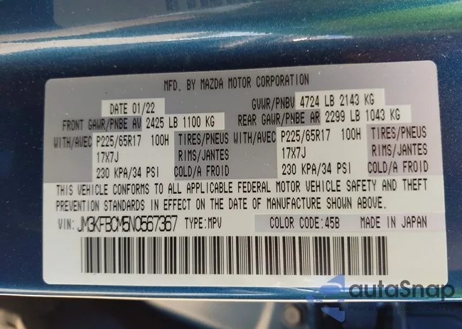 JM3KFBCM5N0567367: 43233591