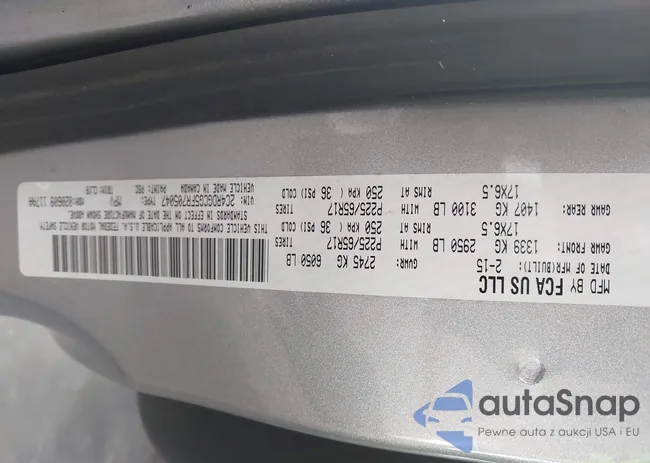 2C4RDGCG5FR705047: 43233597