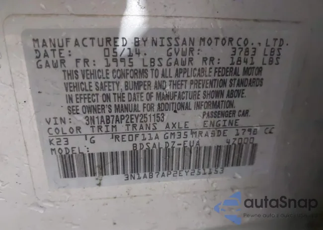 3N1AB7AP2EY251153: 43233634