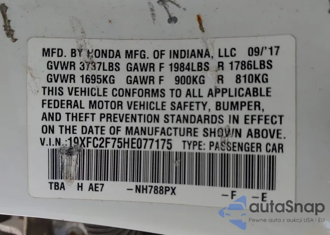 19XFC2F75HE077175: 43233640