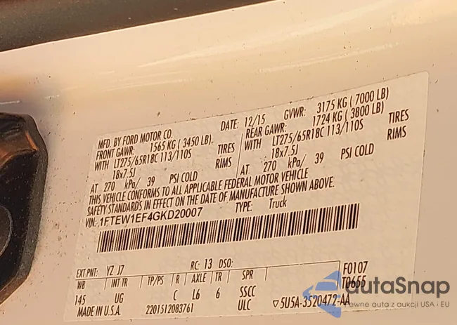 1FTEW1EF4GKD20007: 43233808