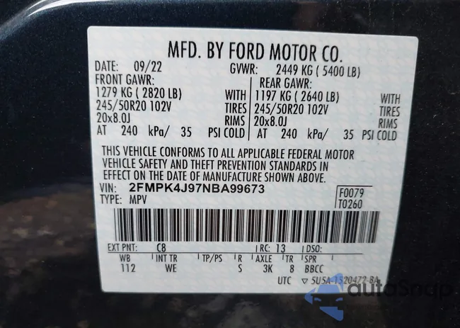 2FMPK4J97NBA99673: 43235129