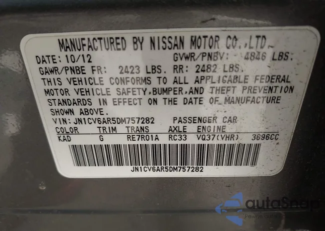 JN1CV6AR5DM757282: 43235404