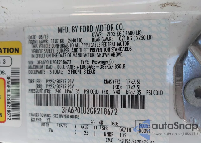 3FA6P0LU2GR218672: 43235446