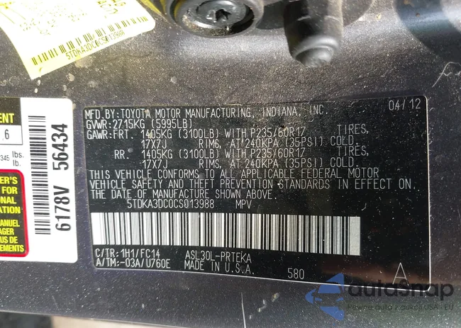 5TDKA3DC0CS013988: 43234665