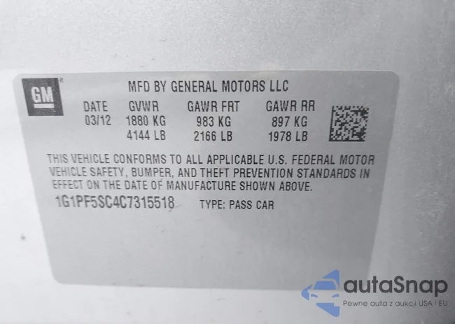 1G1PF5SC4C7315518: 43234698