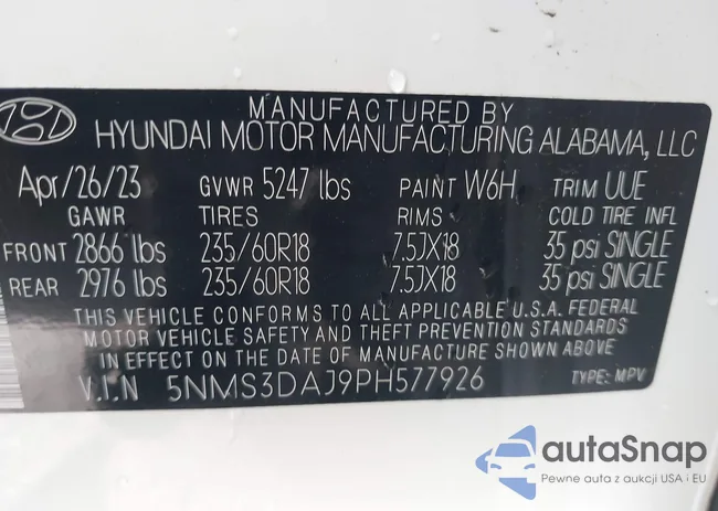 5NMS3DAJ9PH577926: 43234831