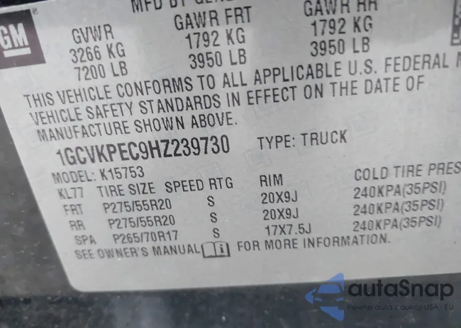 1GCVKPEC9HZ239730: 43235960