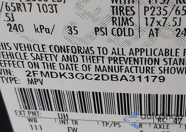 2FMDK3GC2DBA31179: 43236013