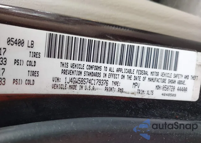 1J4GW58S74C179376: 43236267