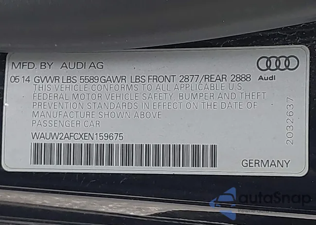 WAUW2AFCXEN159675: 43236289