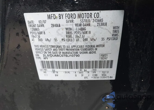 2LMDU68C07BJ10790: 43235478