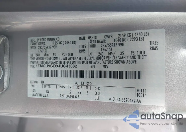 1FMCU9GD9JUC43682: 43235480