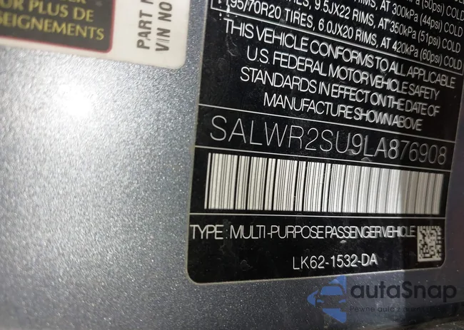 SALWR2SU9LA876908: 43235517