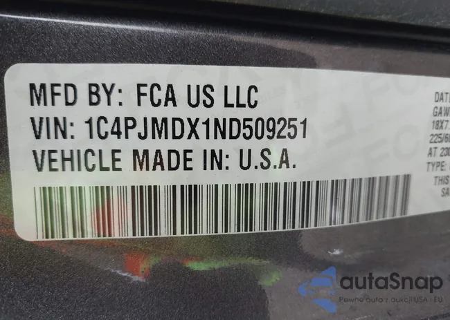 1C4PJMDX1ND509251: 43235528