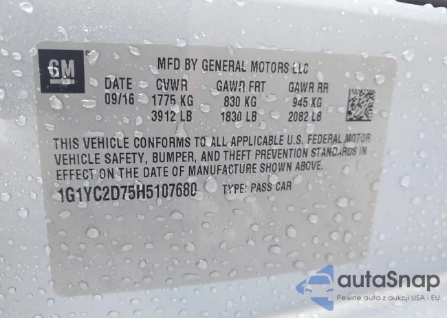 1G1YC2D75H5107680: 43235598