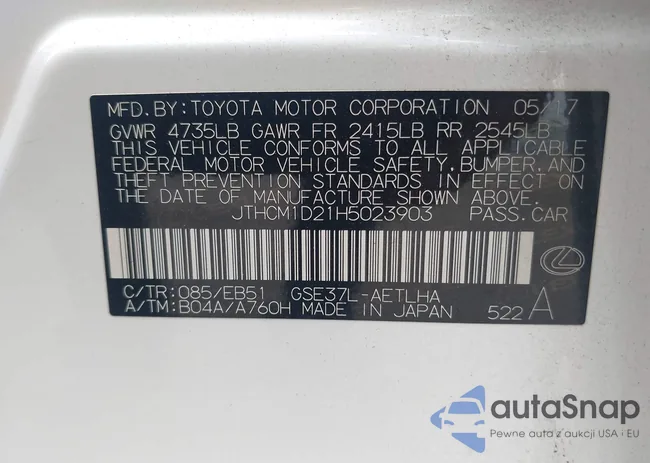 JTHCM1D21H5023903: 43235637