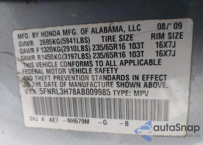 5FNRL3H78AB009985: 43235751