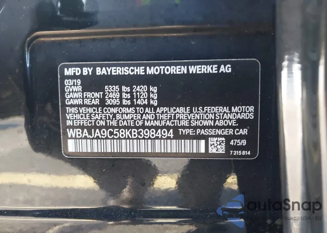 WBAJA9C58KB398494: 43235850