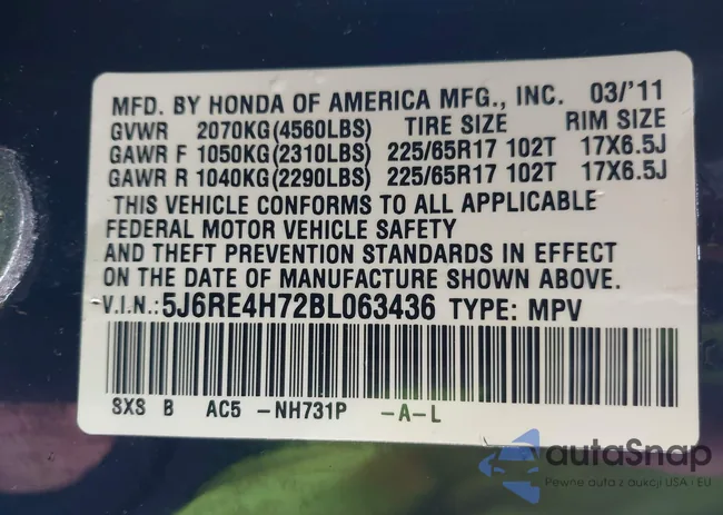 5J6RE4H72BL063436: 43235856