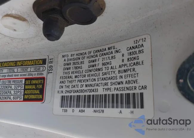 2HGFG4A59DH700433: 43236929