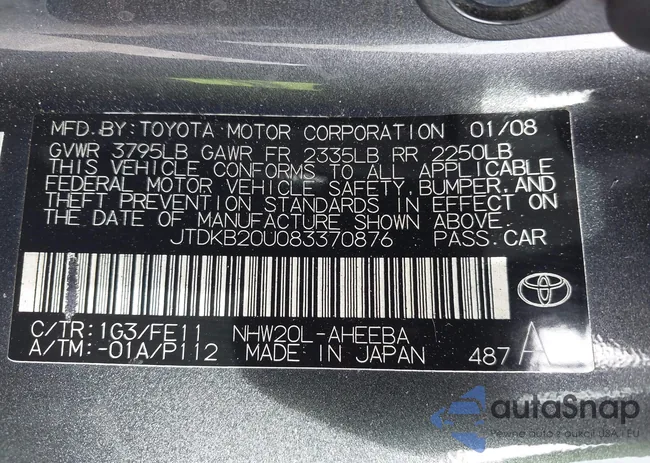 JTDKB20U083370876: 43236947