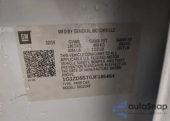 1G1ZD5ST0JF185464: 43236985