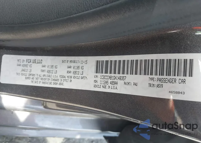 1C3CCCAB1GN148357: 43237014