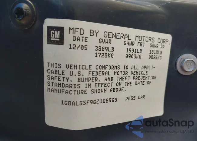 1G8AL55F96Z168563: 43237123