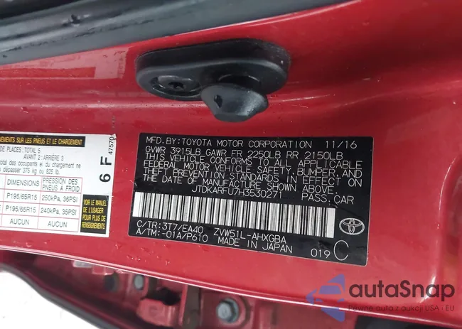 JTDKARFU7H3530271: 43237136