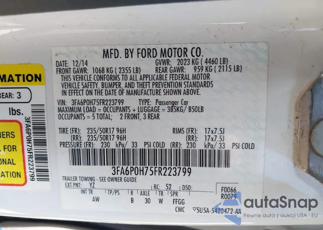 3FA6P0H75FR223799: 43237241