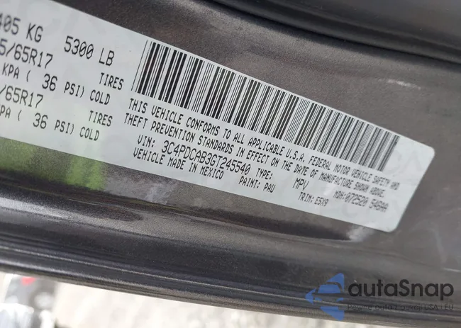 3C4PDCAB3GT245540: 43237246