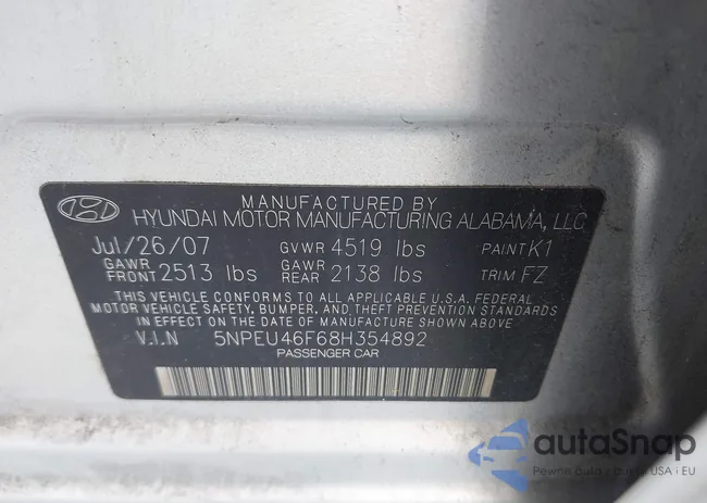 5NPEU46F68H354892: 43237259