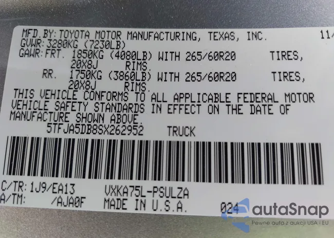 5TFJA5DB8SX262952: 43237269