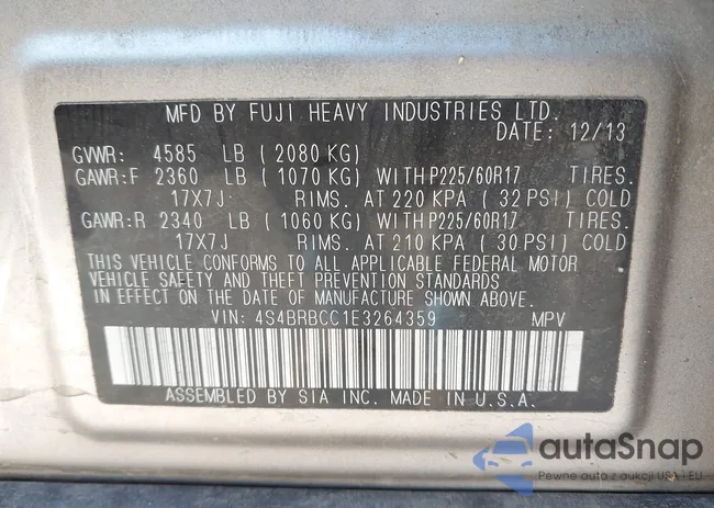 4S4BRBCC1E3264359: 43237301