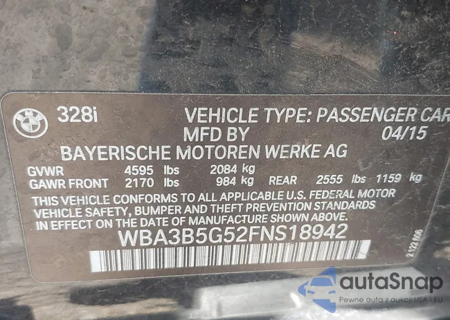 WBA3B5G52FNS18942: 43237430