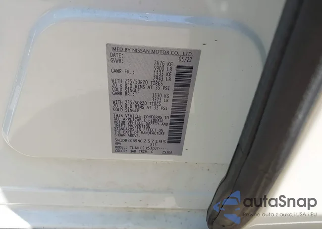 5N1DR3CB9NC257195: 43236689