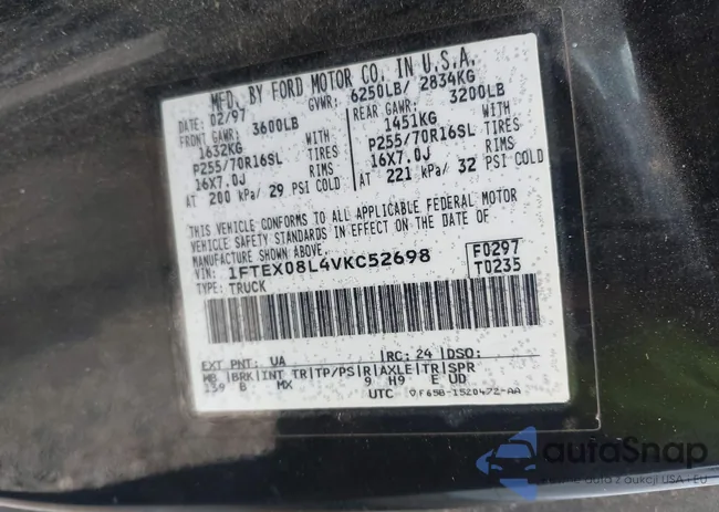 1FTEX08L4VKC52698: 43236853