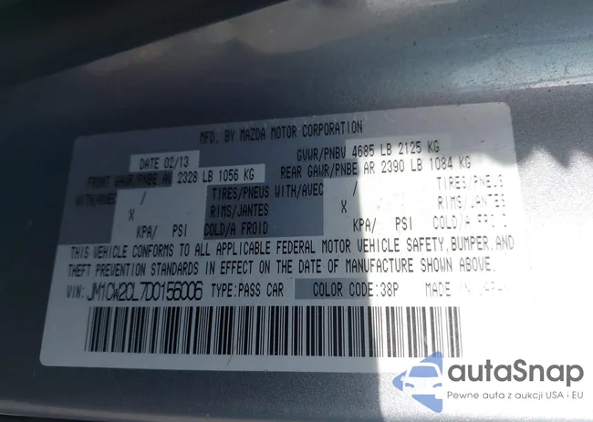 JM1CW2CL7D0156006: 43237983