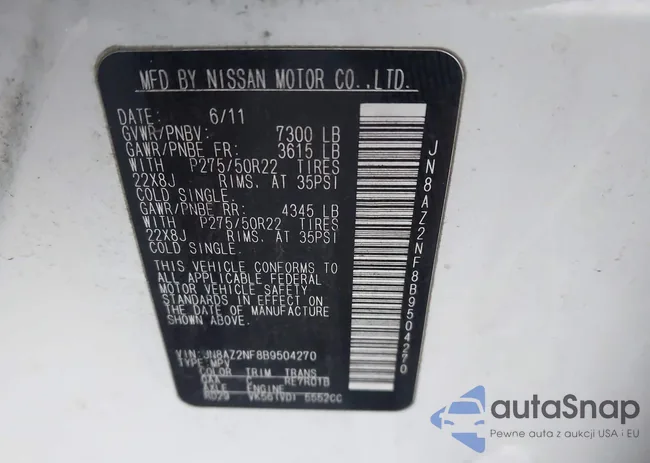 JN8AZ2NF8B9504270: 43238038