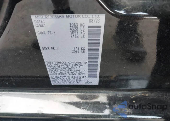 1N4BL4CV4RN313184: 43238183