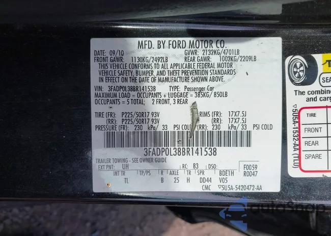 3FADP0L38BR141538: 43238233