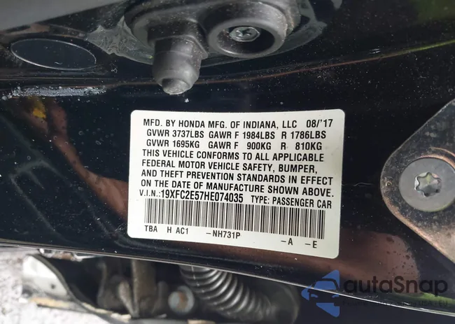 19XFC2E57HE074035: 43238392