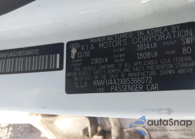 KNAFU4A2XB5366072: 43237611