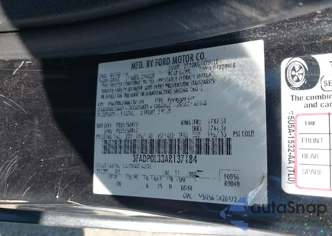 3FADP0L33AR137184: 43237616